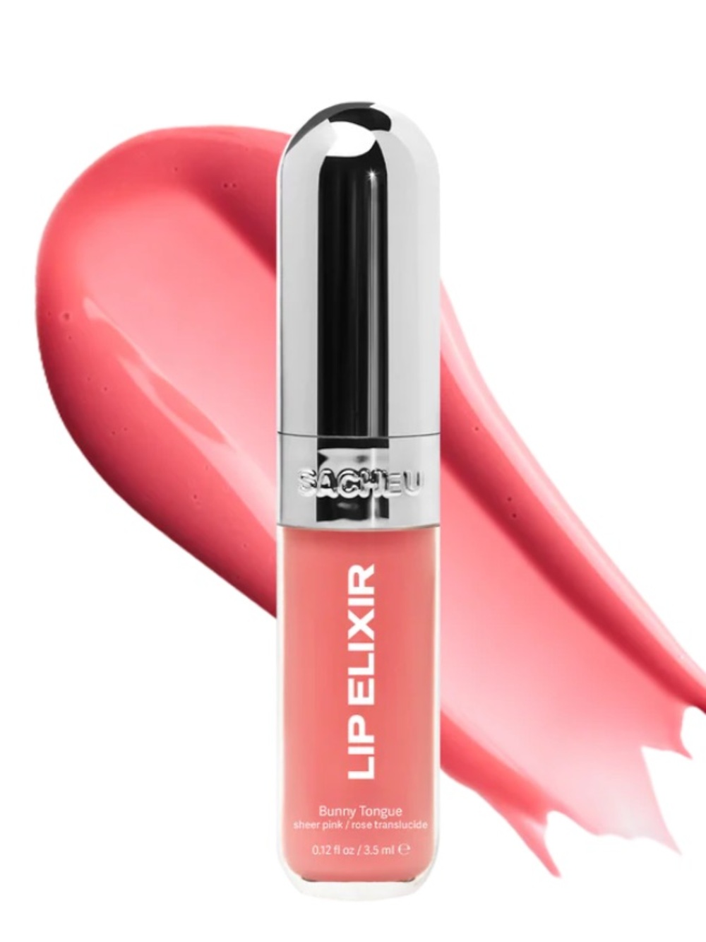 Sacheu Lip Glaze Elixir 3-in-1 Balm + Oil + Gloss in Bunny Tongue 3.5ml NEW